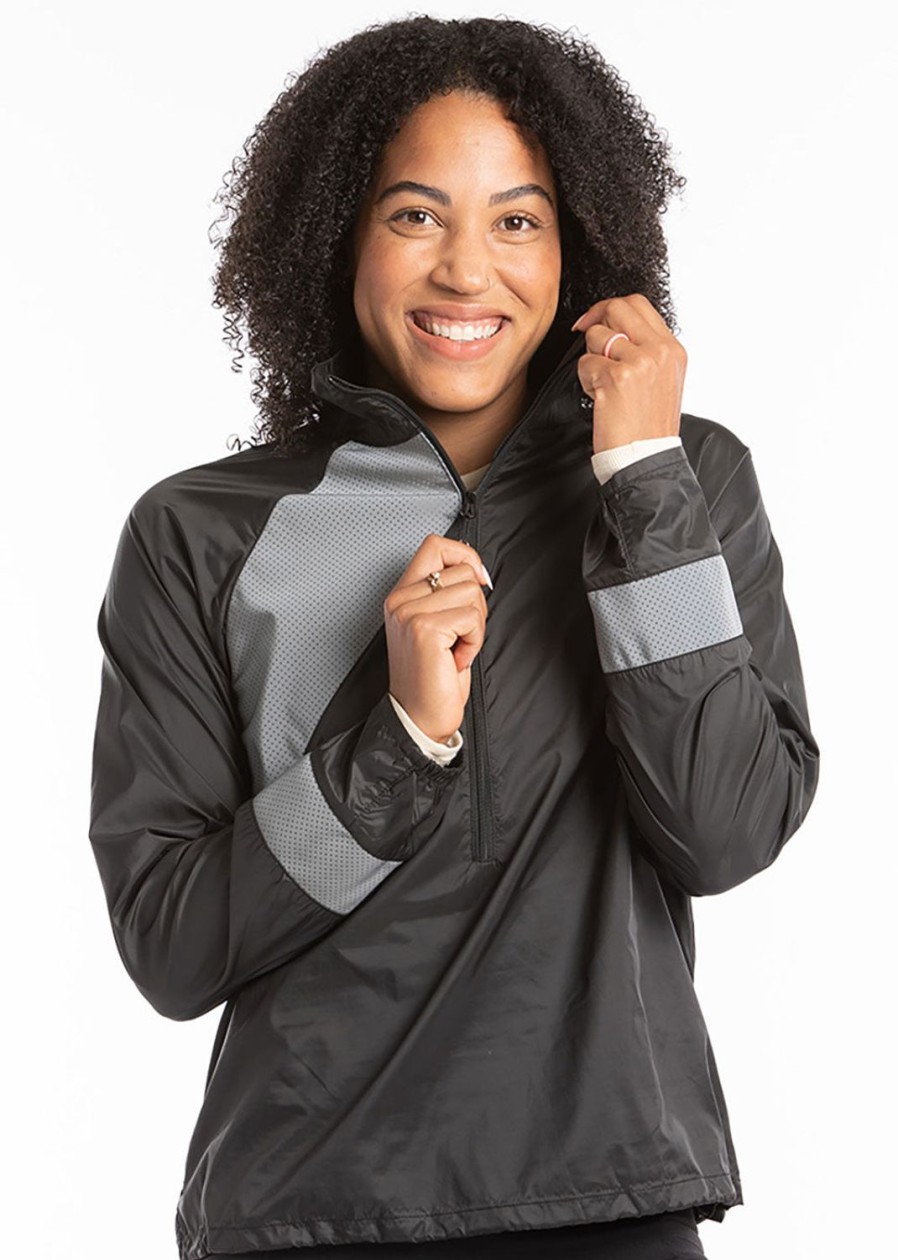 OISELLE Firecracker Reflective Half Zip Black Online