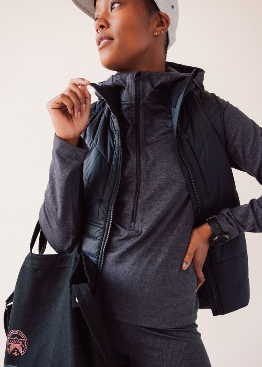 OISELLE Herringbird Hoodie Black Best