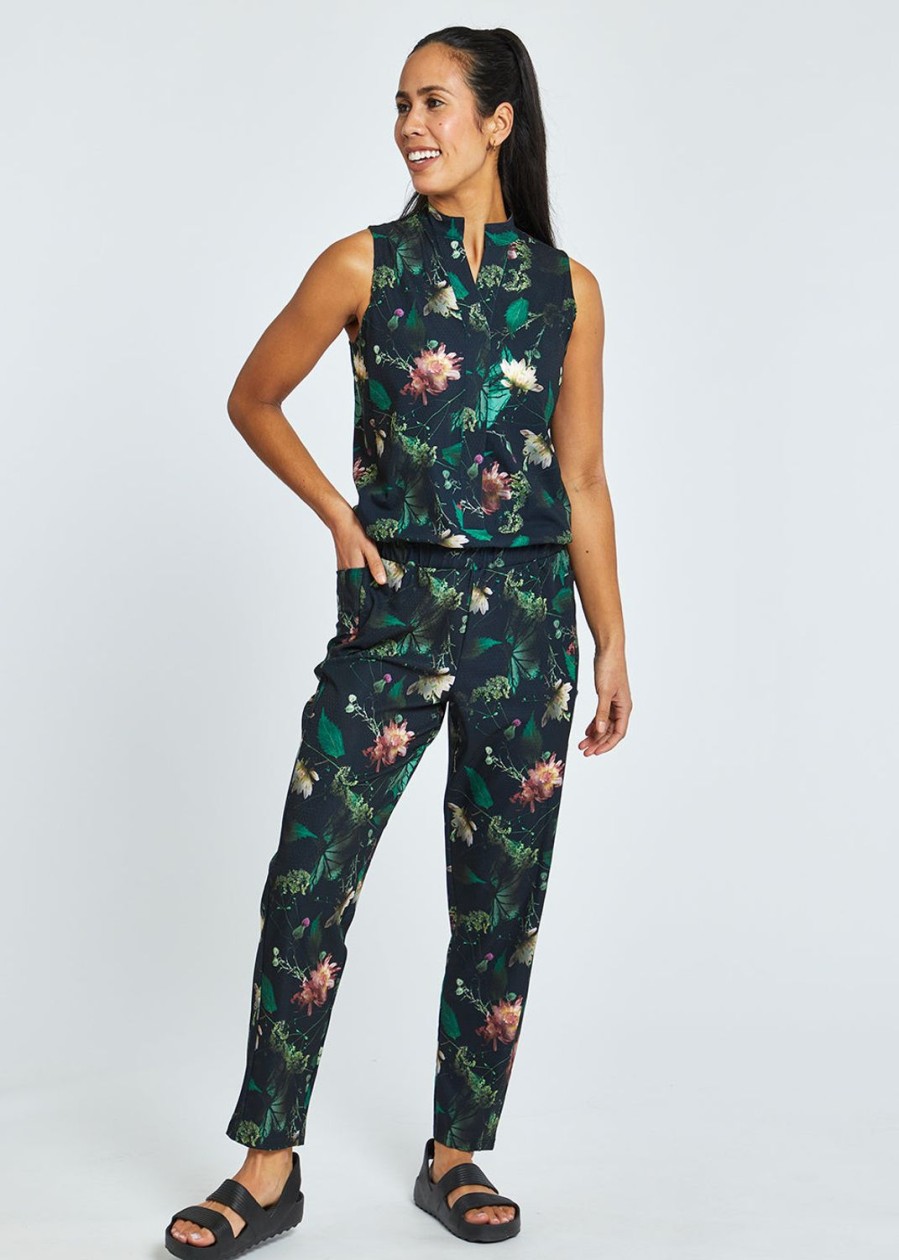 OISELLE Utility Jumpsuit Moody Floral New