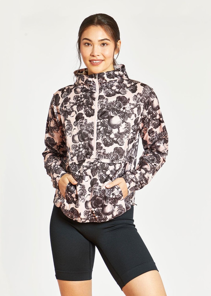 OISELLE Seattle Showers Anorak Rose Botanical Print Best