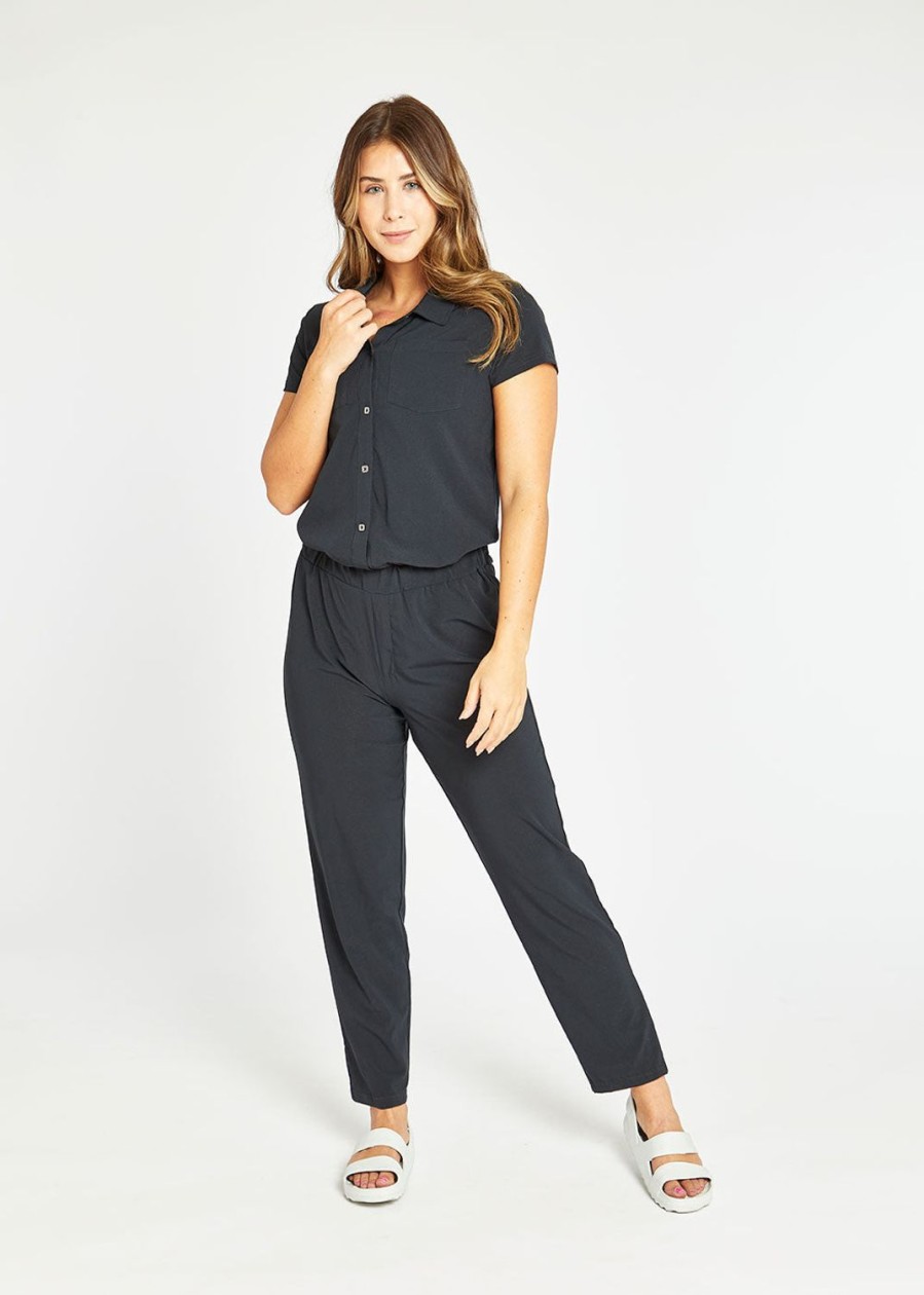 OISELLE Benjamina Jumpsuit Black New